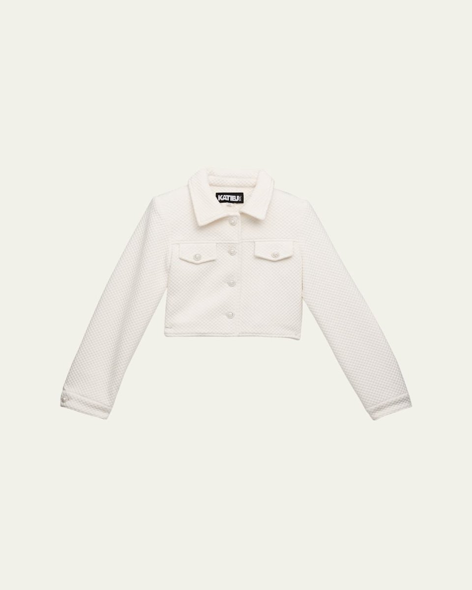 Girl's Charlize Tween Boucle Jacket, Size S-XL